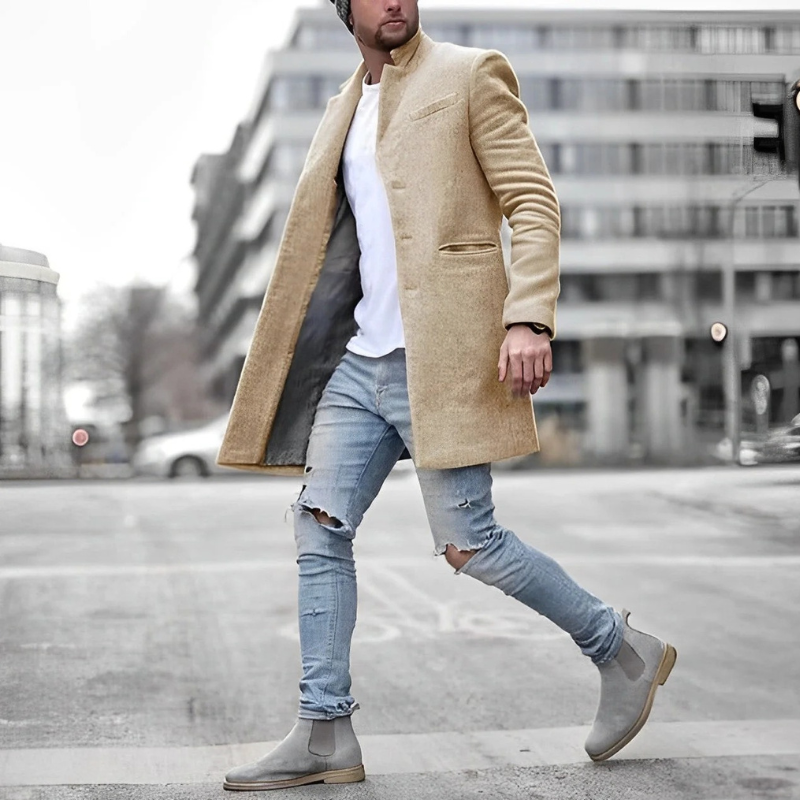 Zeitlos eleganter Mantel für Herren in klassischem Stil