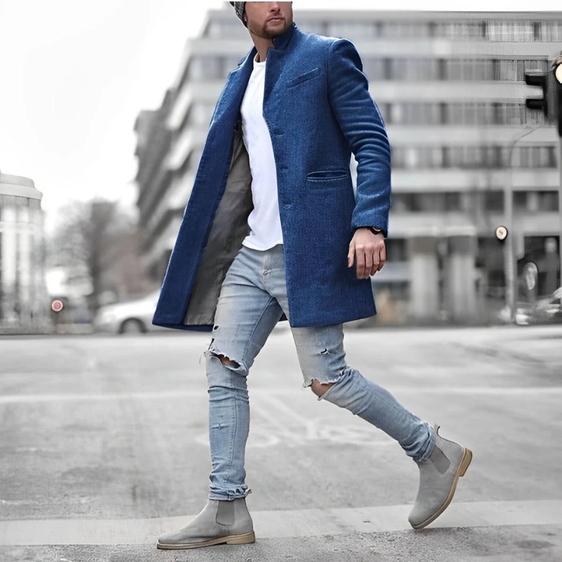 Zeitlos eleganter Mantel für Herren in klassischem Stil
