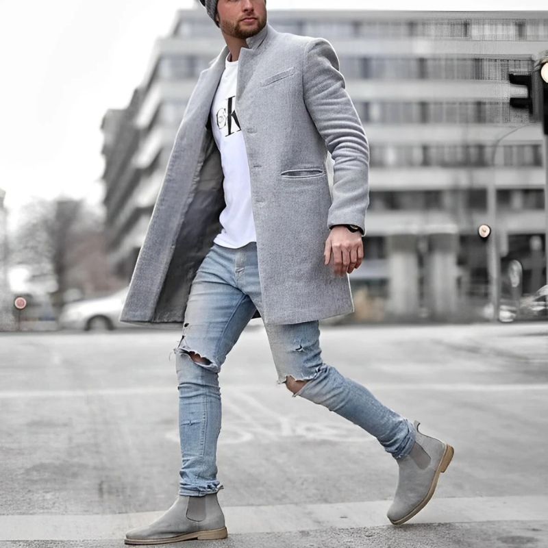 Zeitlos eleganter Mantel für Herren in klassischem Stil