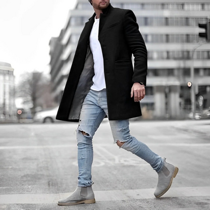 Zeitlos eleganter Mantel für Herren in klassischem Stil