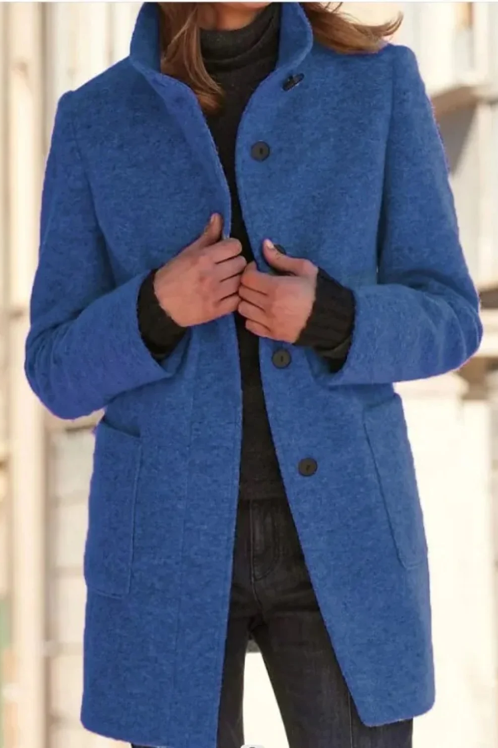 Zeitloser winddichter Wintermantel für Damen, elegant und funktional für kalte Tage