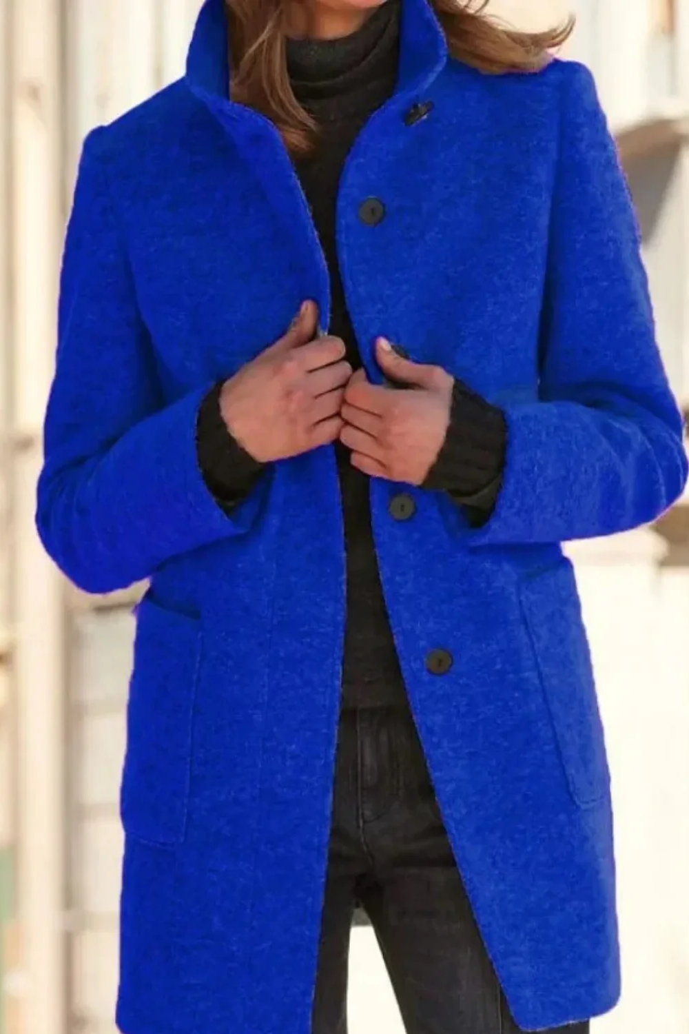 Zeitloser winddichter Wintermantel für Damen, elegant und funktional für kalte Tage